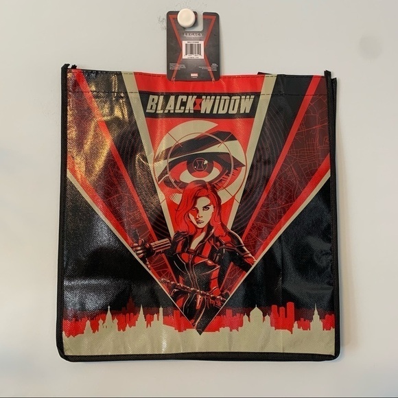 Marvel Black Widow Large Red Reusable Tote Bag NWT - Picture 4 of 7